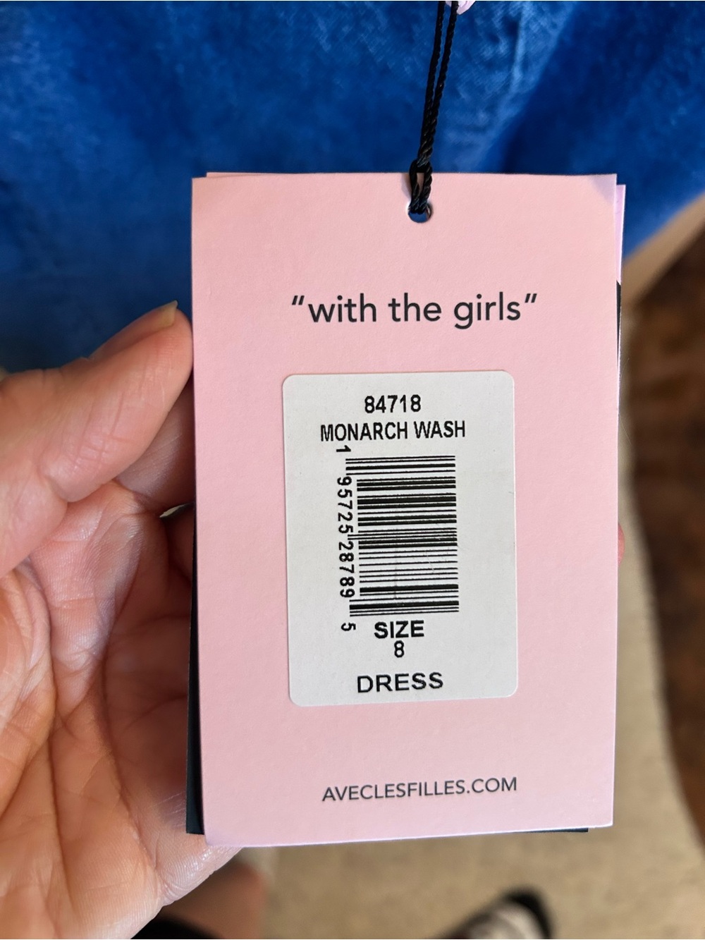 Avec Les Filles Pink Retail Tag